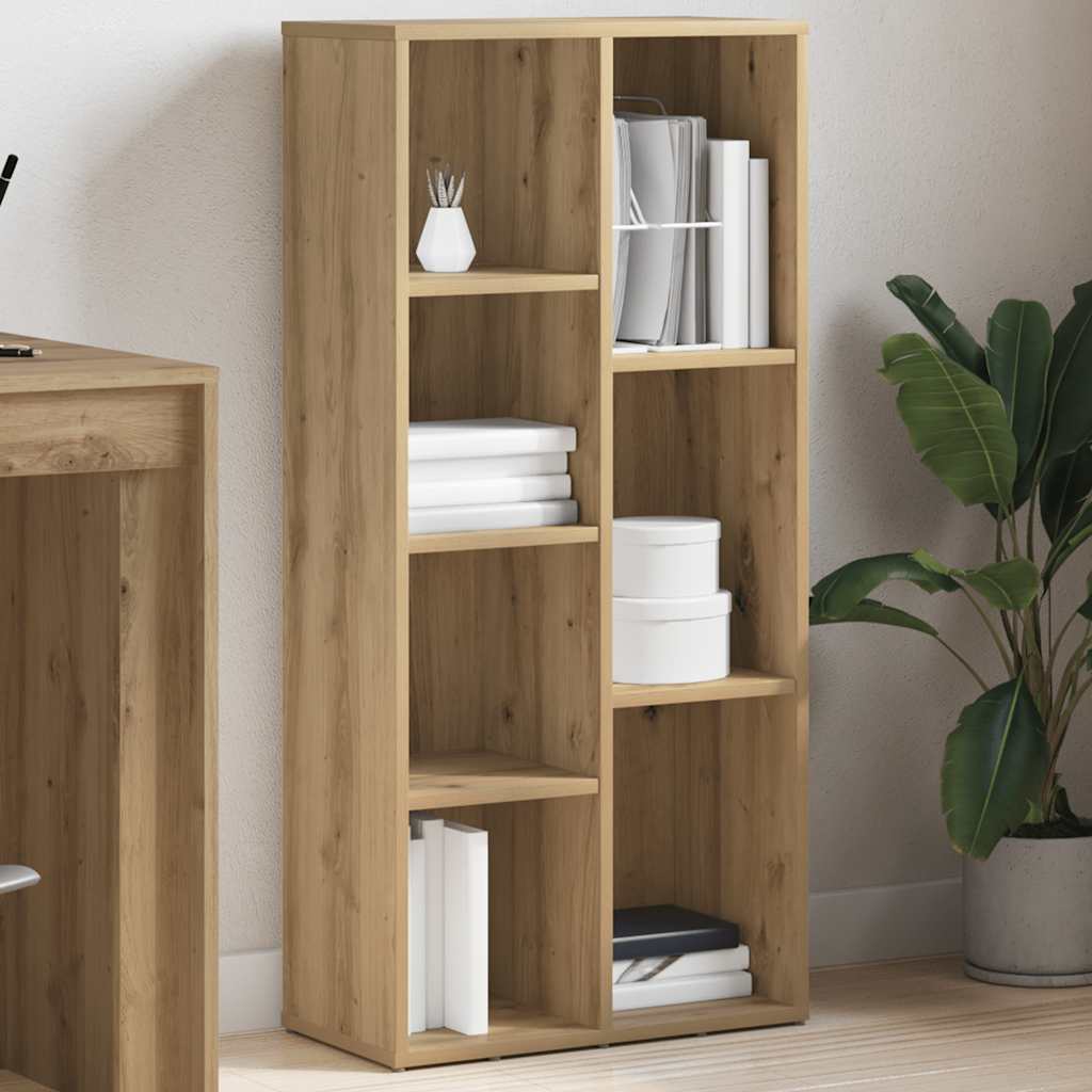 Bibliothèque chêne artisanal 50x25x104 cm