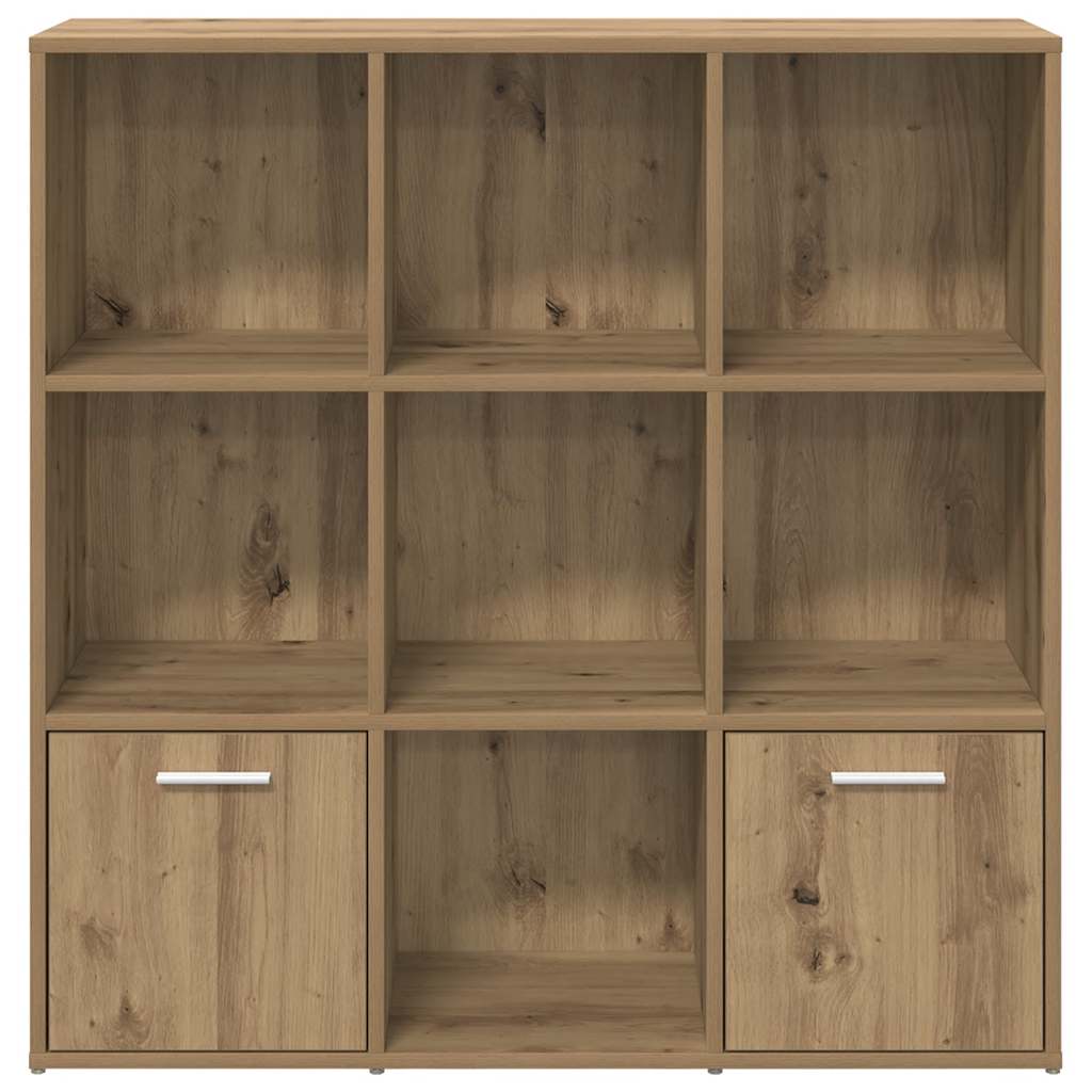 Bibliothèque chêne artisanal 98x29x97,5 cm bois d'ingénierie - XIOS