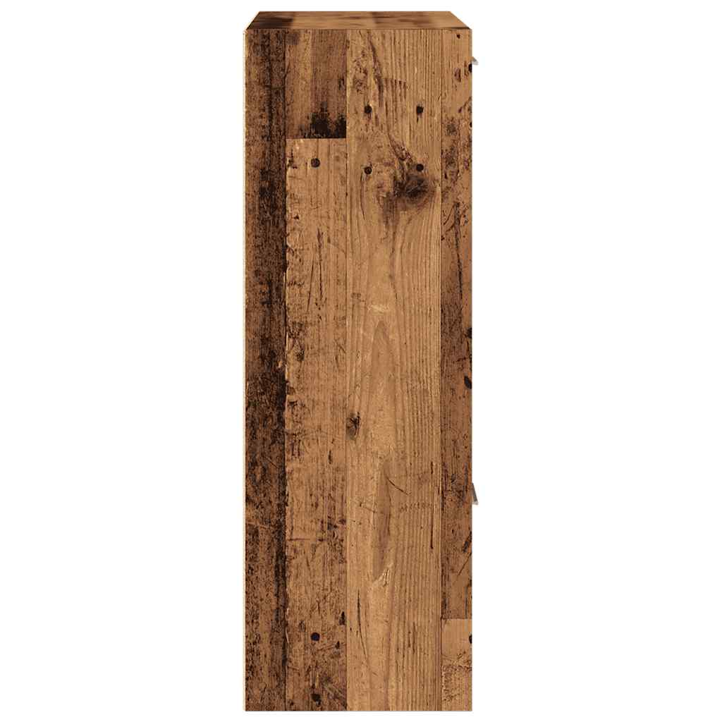 Bibliothèque vieux bois 60,5x30x90 cm bois d'ingénierie - XIOS