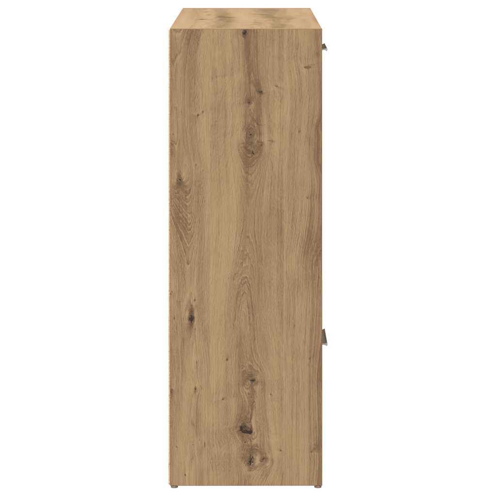 Bibliothèque chêne artisanal 60,5x30x90 cm bois d'ingénierie - XIOS