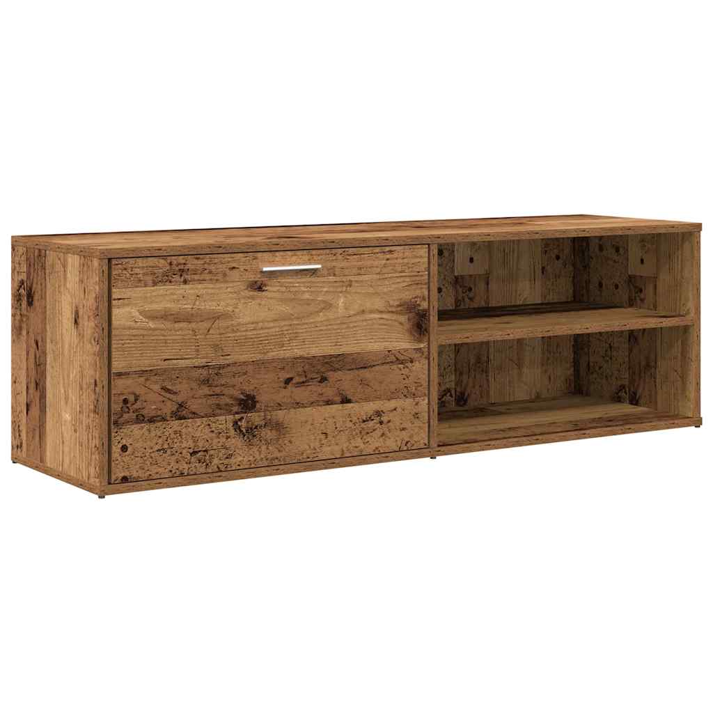 Meuble TV vieux bois 120x34x37 cm bois d'ingénierie - XIOS