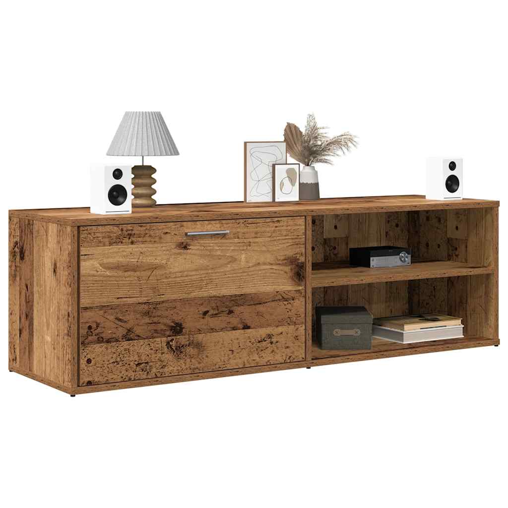 Meuble TV vieux bois 120x34x37 cm bois d'ingénierie - XIOS