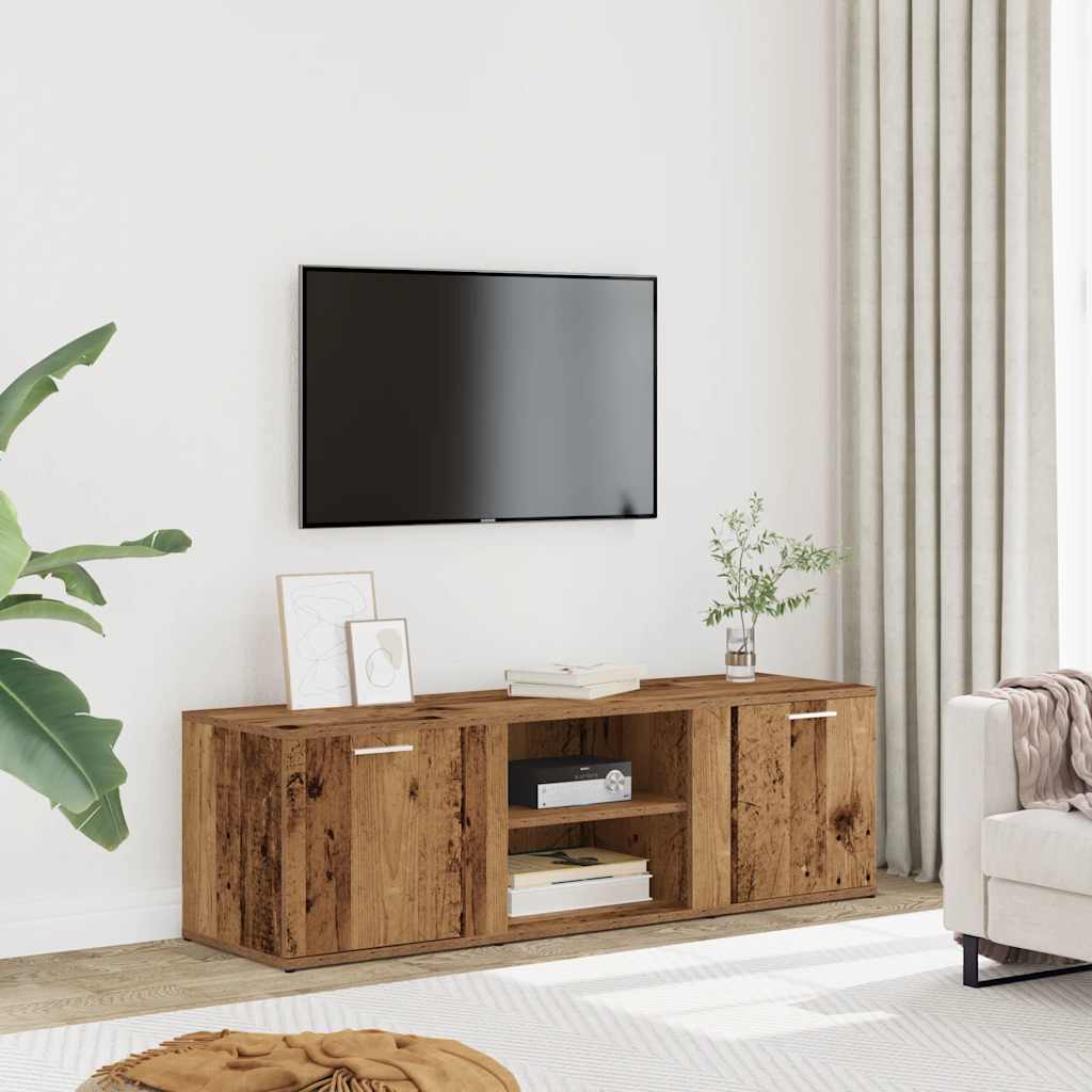 Meuble TV vieux bois 120x34x37 cm bois d'ingénierie - XIOS
