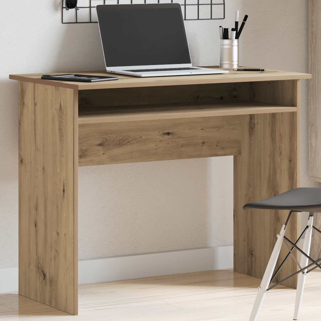 Bureau chêne artisanal 90x50x74 cm bois d'ingénierie - XIOS