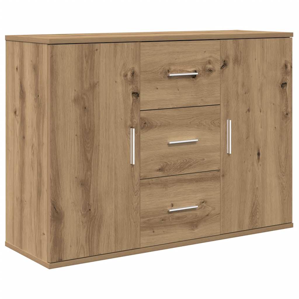 Buffet chêne artisanal 90x29,5x65 cm bois d'ingénierie - XIOS