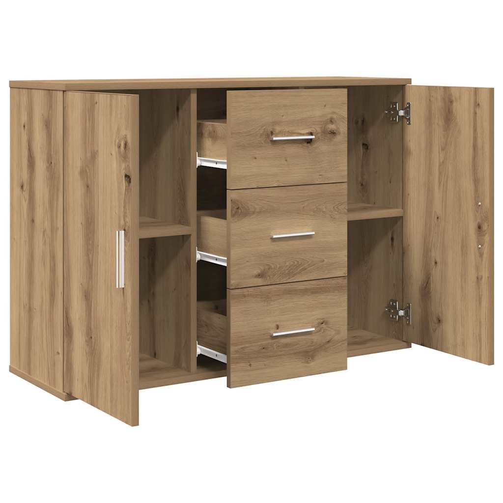 Buffet chêne artisanal 90x29,5x65 cm bois d'ingénierie - XIOS
