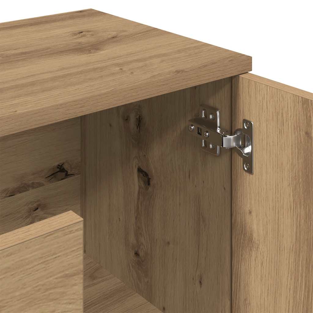 Buffet chêne artisanal 90x29,5x65 cm bois d'ingénierie - XIOS