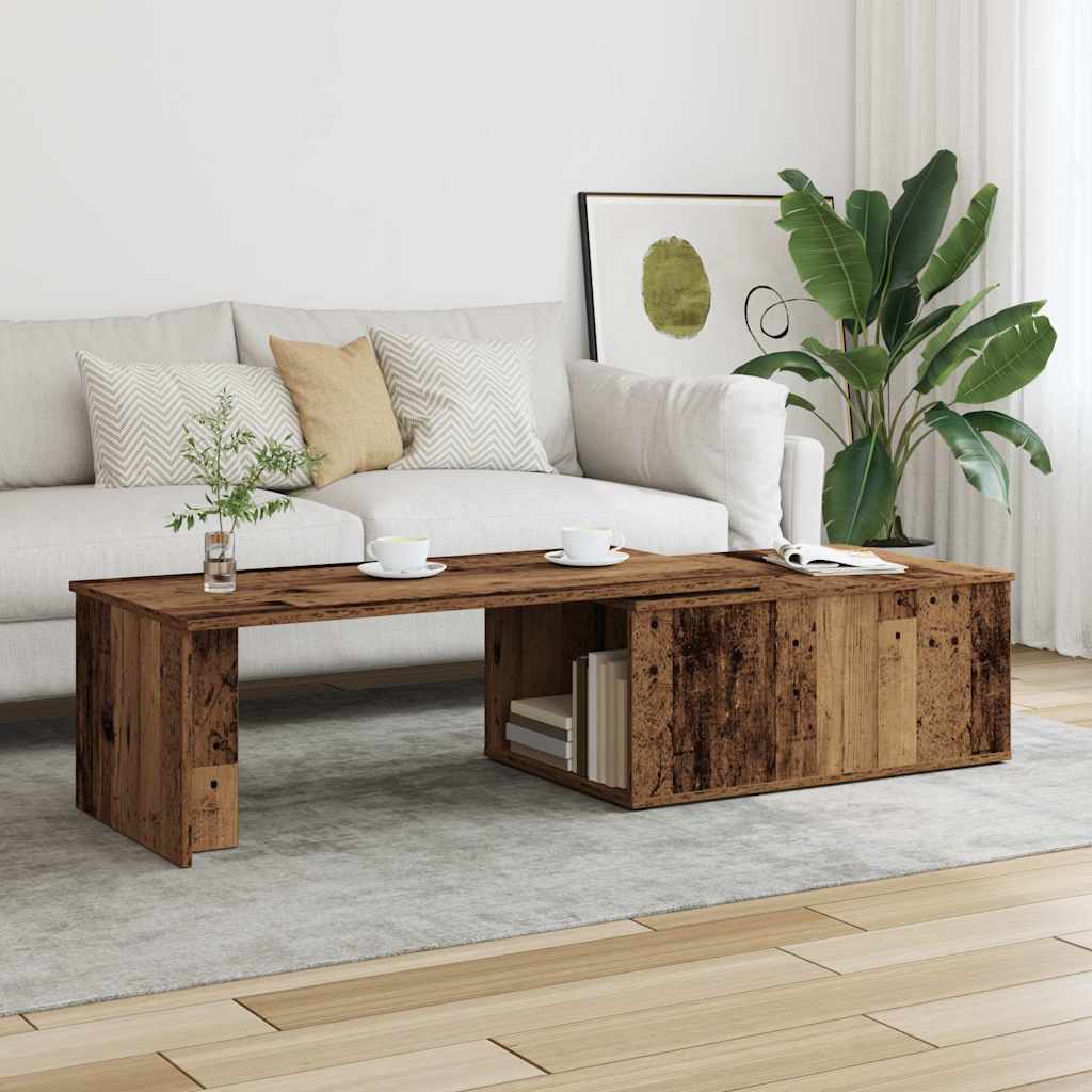 Table basse vieux bois 150x50x35 cm bois d'ingénierie - XIOS