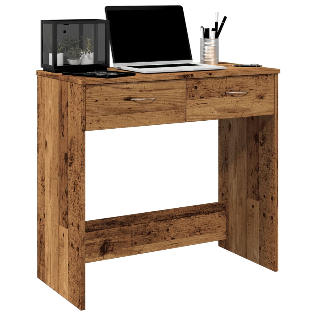 Bureau style vieux bois 80x40x75 cm bois d'ingénierie - XIOS