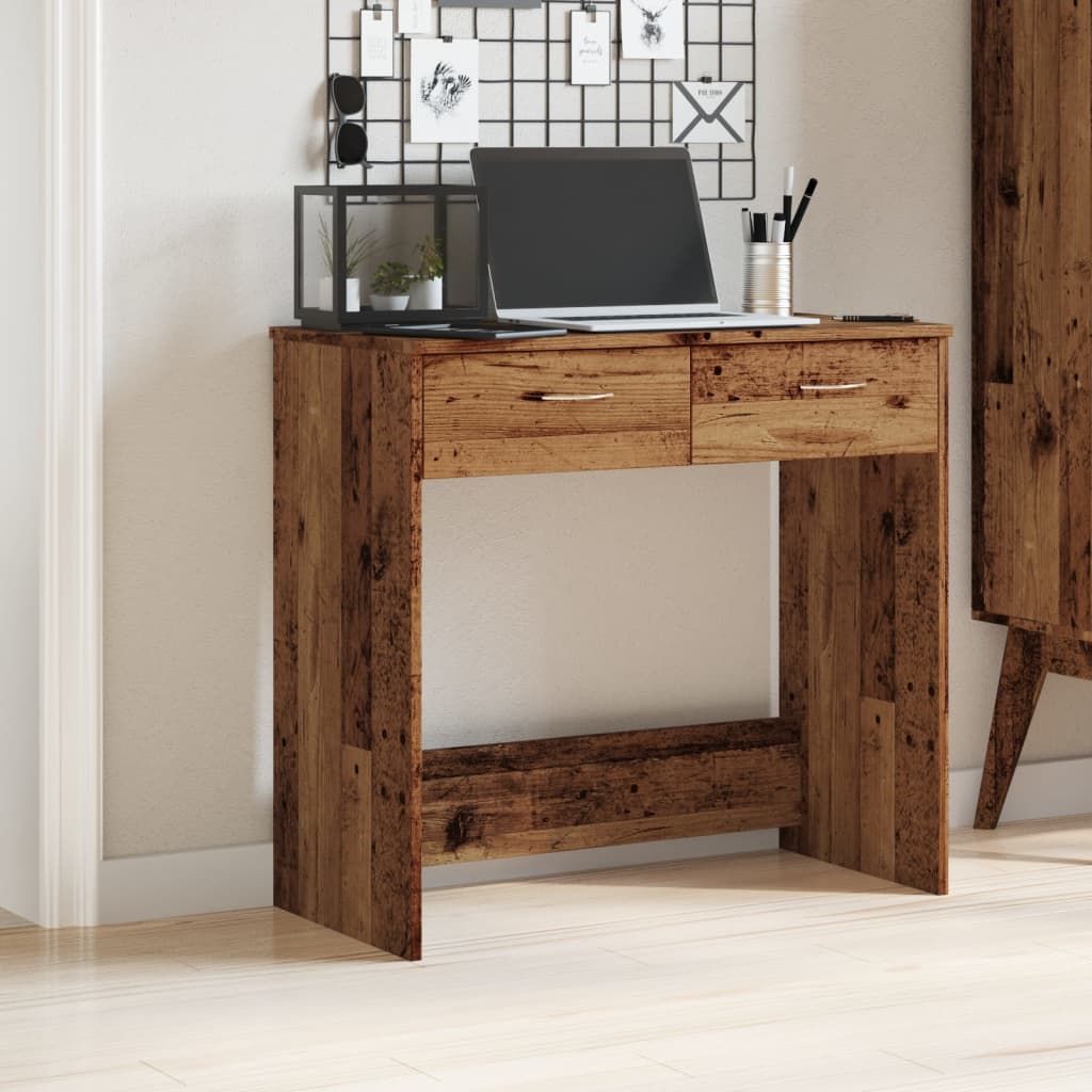 Bureau style vieux bois 80x40x75 cm bois d'ingénierie - XIOS