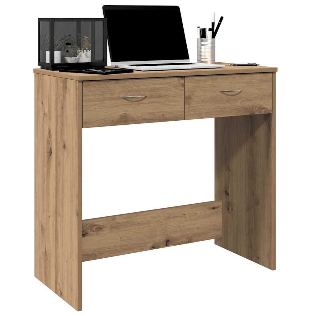 Bureau chêne artisanal 80x40x75 cm bois d'ingénierie - XIOS