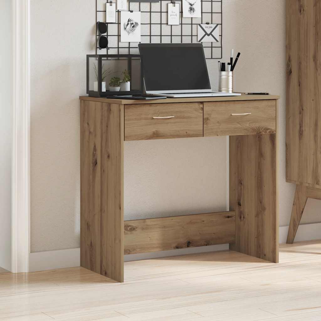 Bureau chêne artisanal 80x40x75 cm bois d'ingénierie - XIOS
