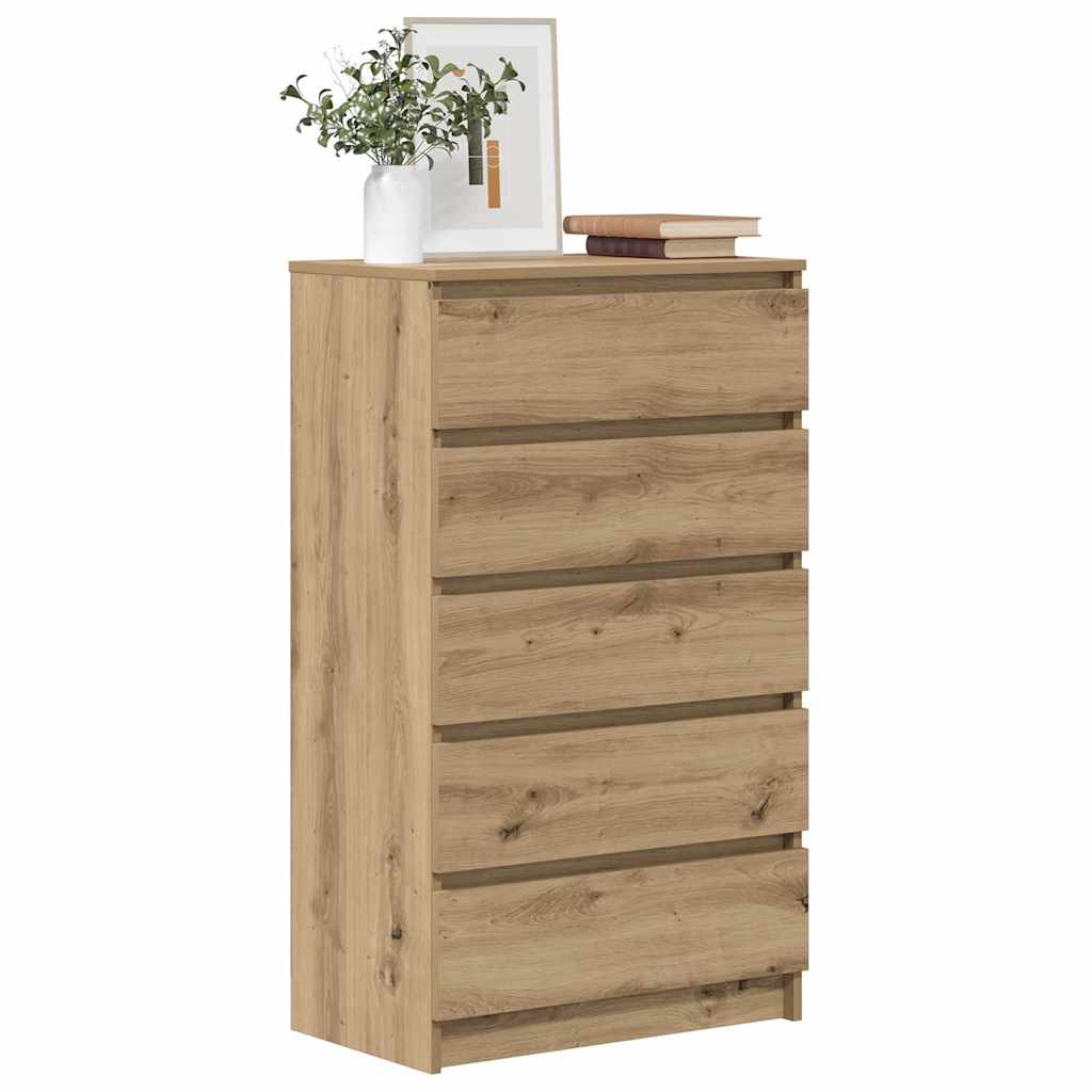Commode chêne artisanal 60x36x103 cm bois d'ingénierie - XIOS