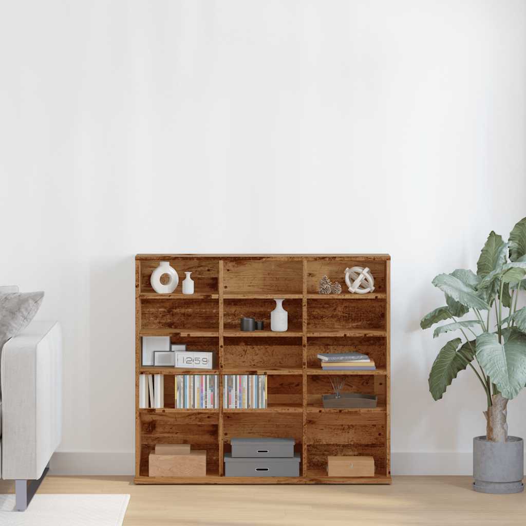 Armoire à CD vieux bois 100x23x89,5 cm bois d'ingénierie - XIOS