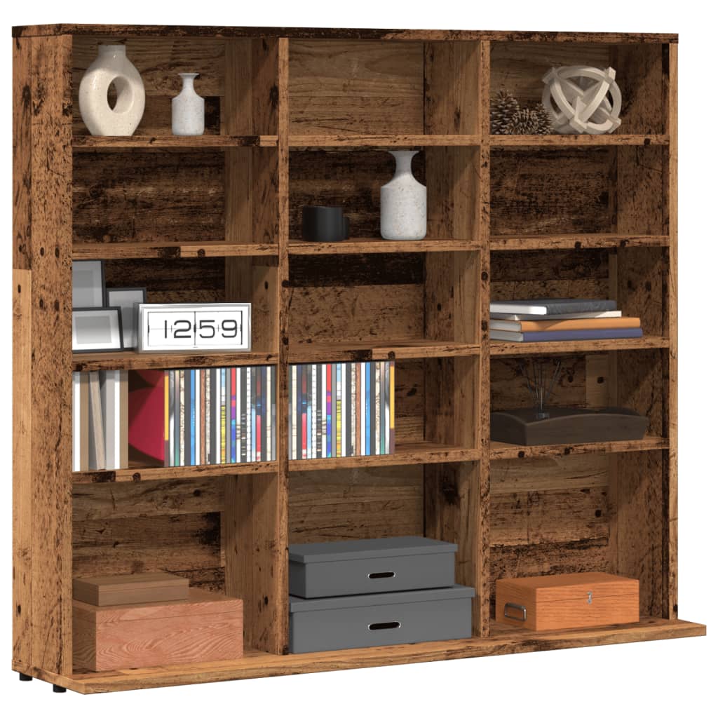Armoire à CD vieux bois 100x23x89,5 cm bois d'ingénierie - XIOS