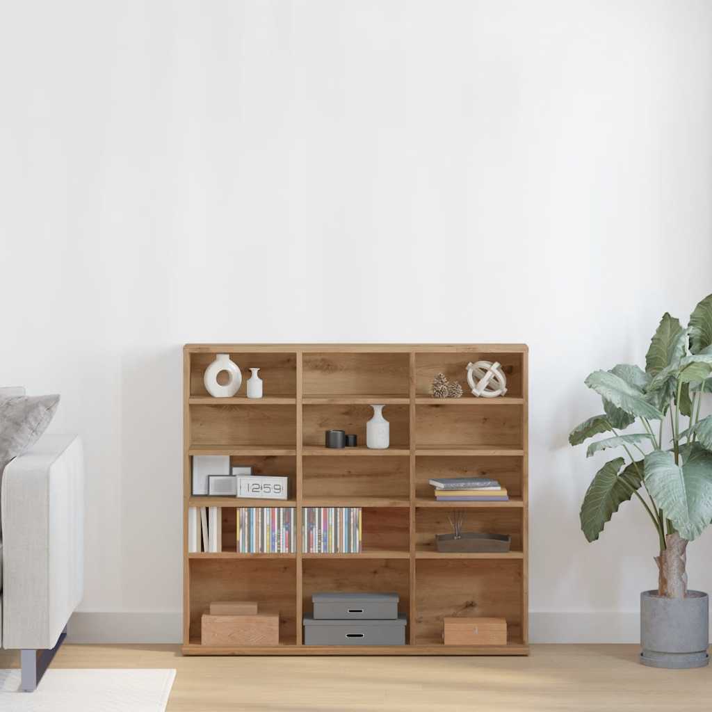 Armoire à CD chêne artisanal 100x23x89,5 cm bois d'ingénierie - XIOS