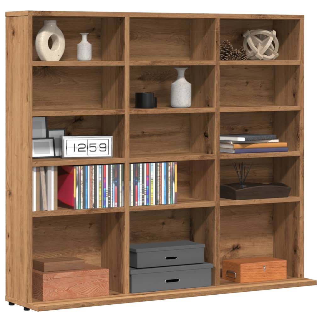 Armoire à CD chêne artisanal 100x23x89,5 cm bois d'ingénierie - XIOS