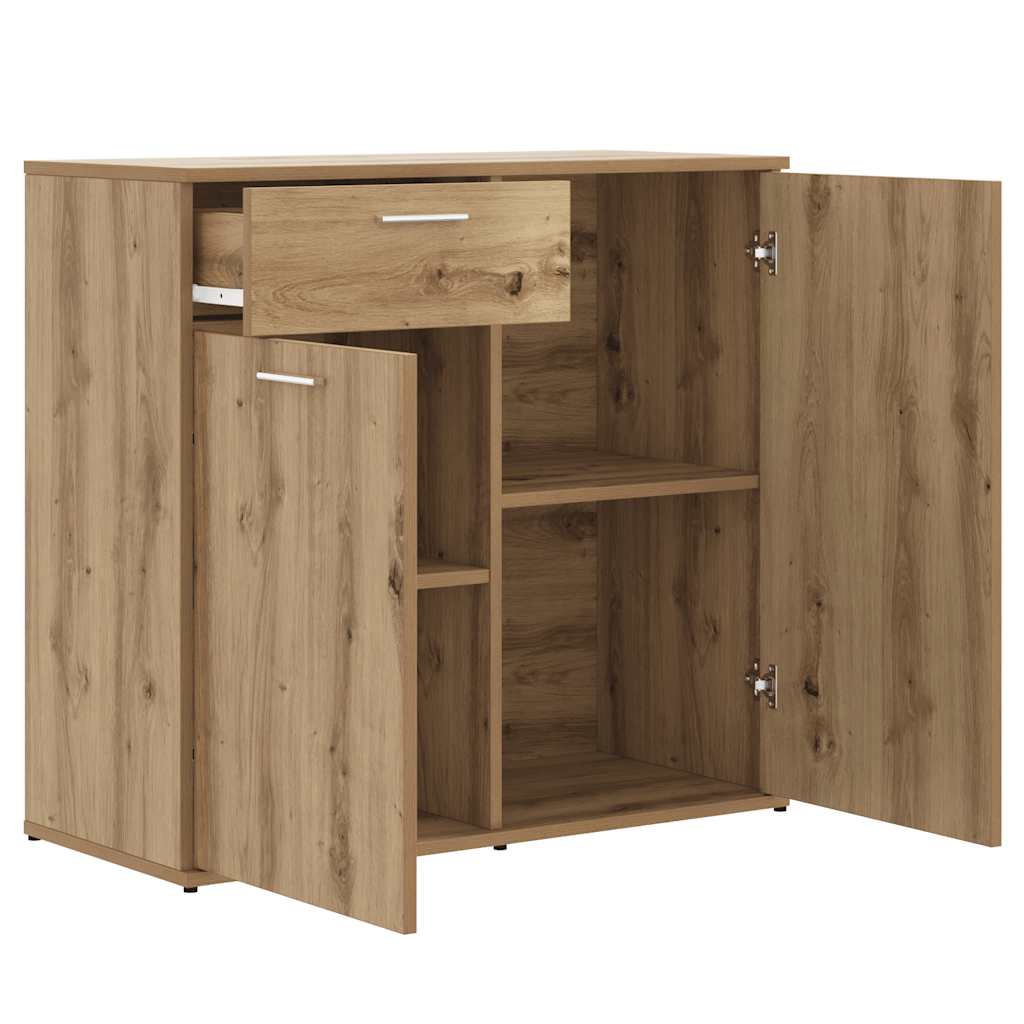 Buffet chêne artisanal 80x36x75 cm bois d'ingénierie - XIOS