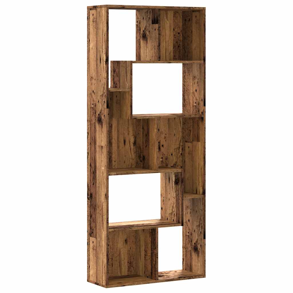 Bibliothèque vieux bois 67x24x161 cm bois d'ingénierie - XIOS