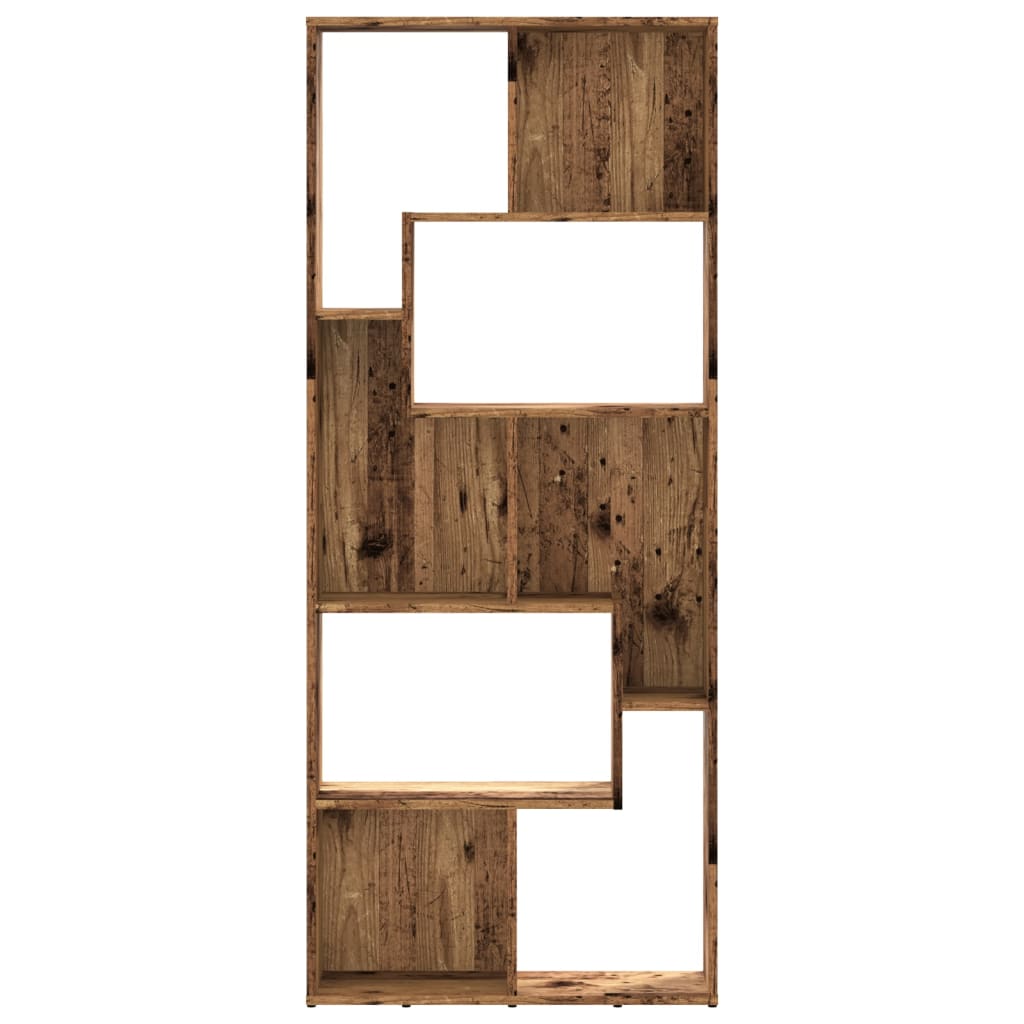 Bibliothèque vieux bois 67x24x161 cm bois d'ingénierie - XIOS