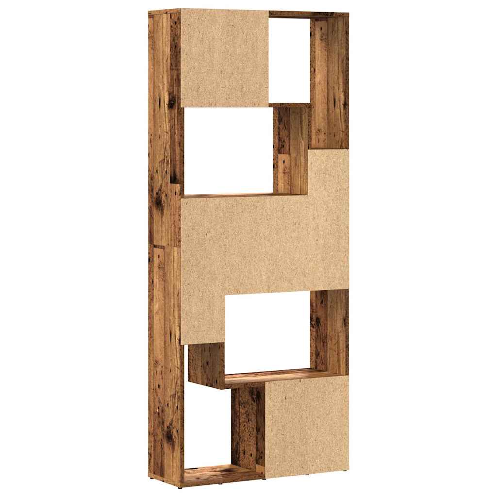 Bibliothèque vieux bois 67x24x161 cm bois d'ingénierie - XIOS