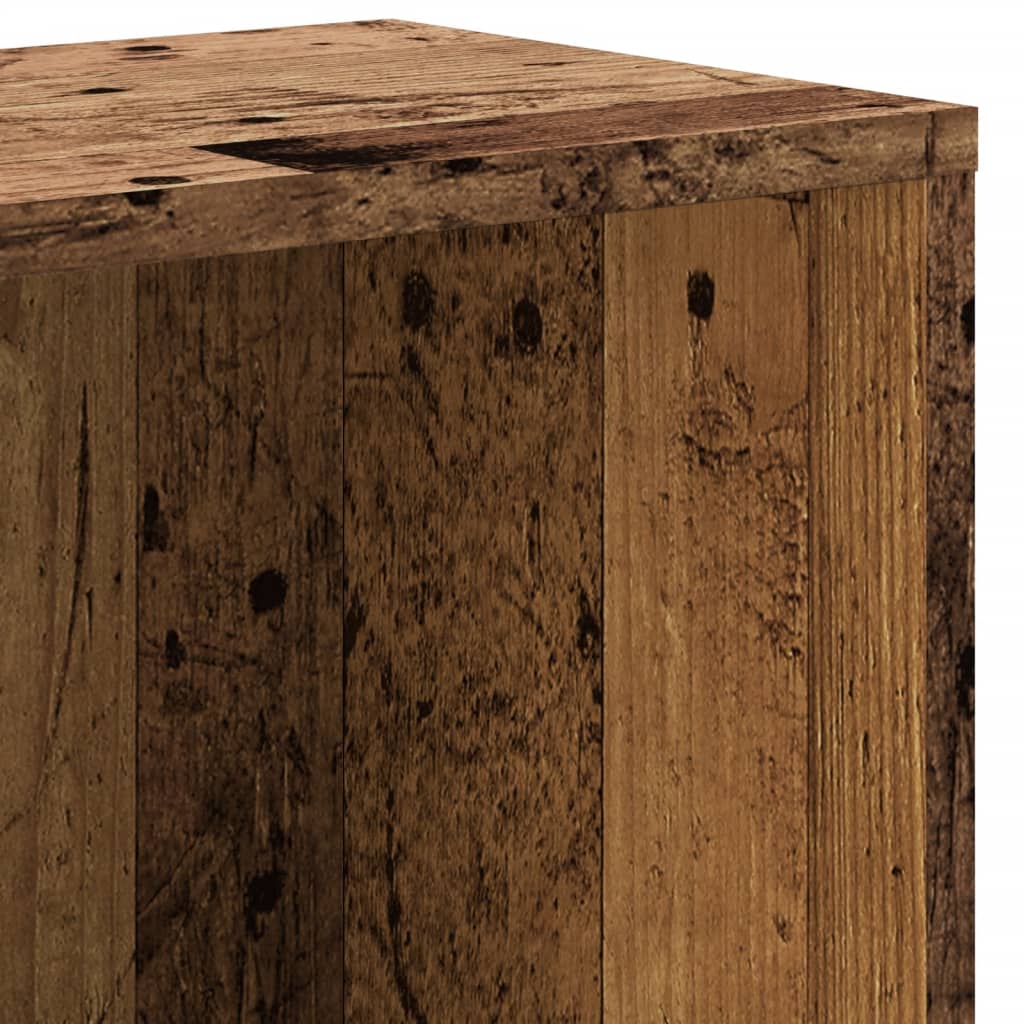 Bibliothèque vieux bois 67x24x161 cm bois d'ingénierie - XIOS