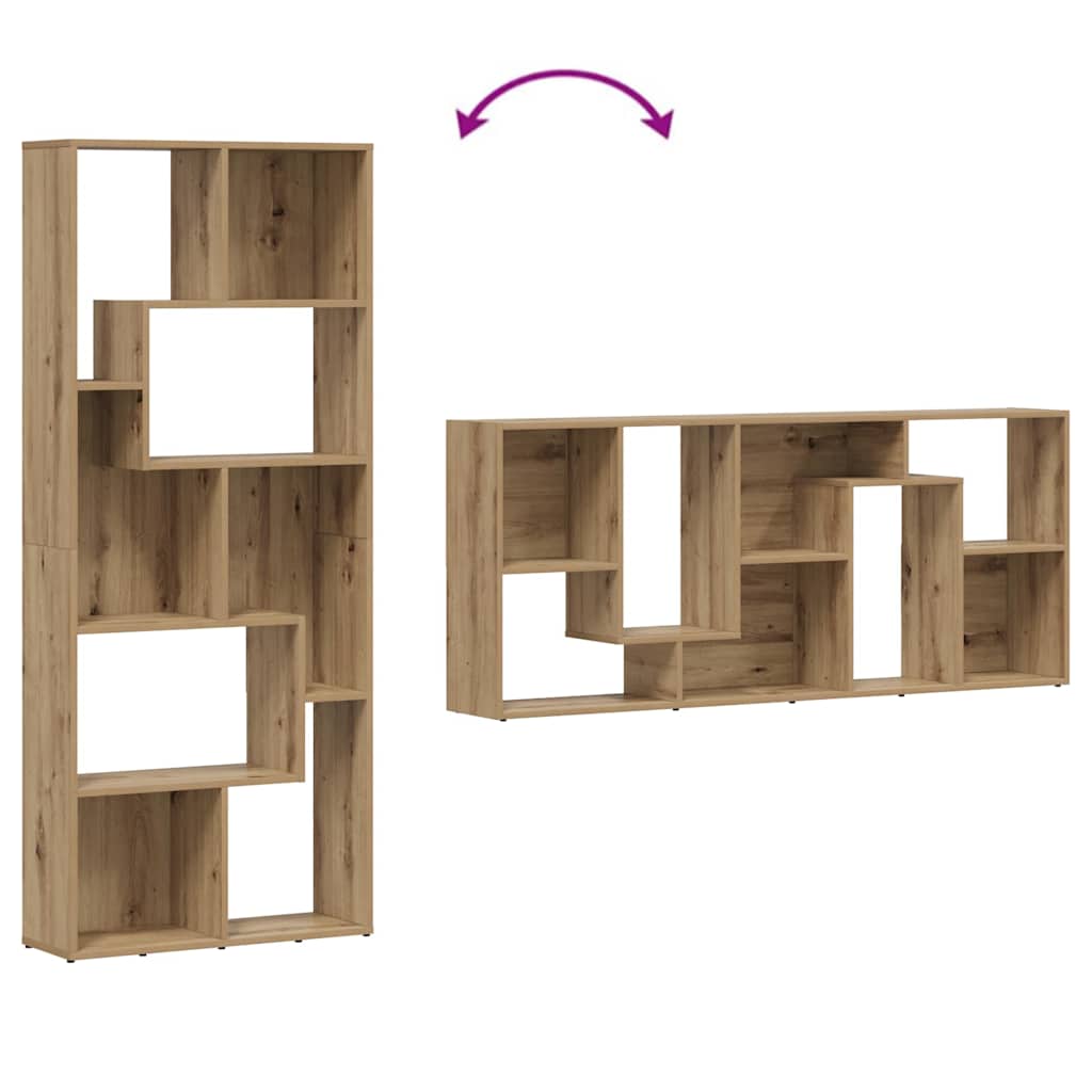 Bibliothèque chêne artisanal 67x24x161 cm bois d'ingénierie - XIOS