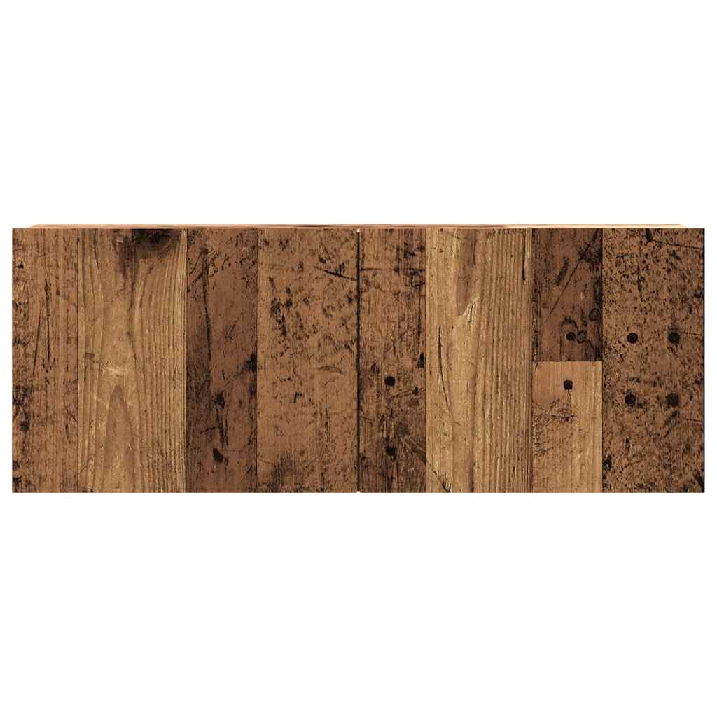 Meuble TV mural vieux bois 80x30x30 cm bois d'ingénierie - XIOS