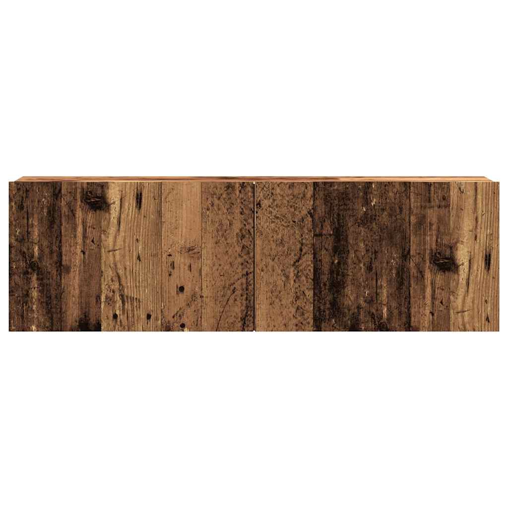 Meuble TV mural vieux bois 100x30x30 cm bois d'ingénierie - XIOS