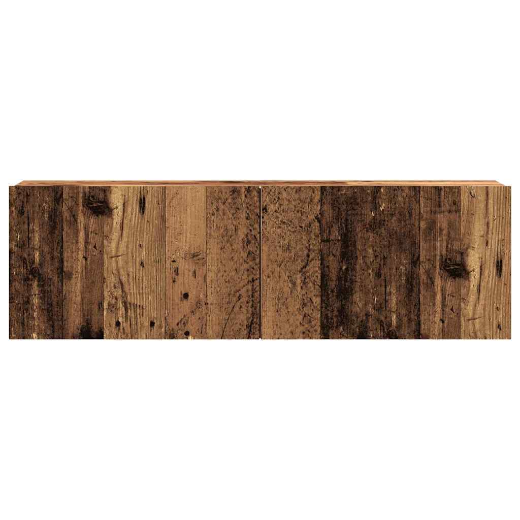 Meuble TV mural vieux bois 100x30x30 cm bois d'ingénierie - XIOS