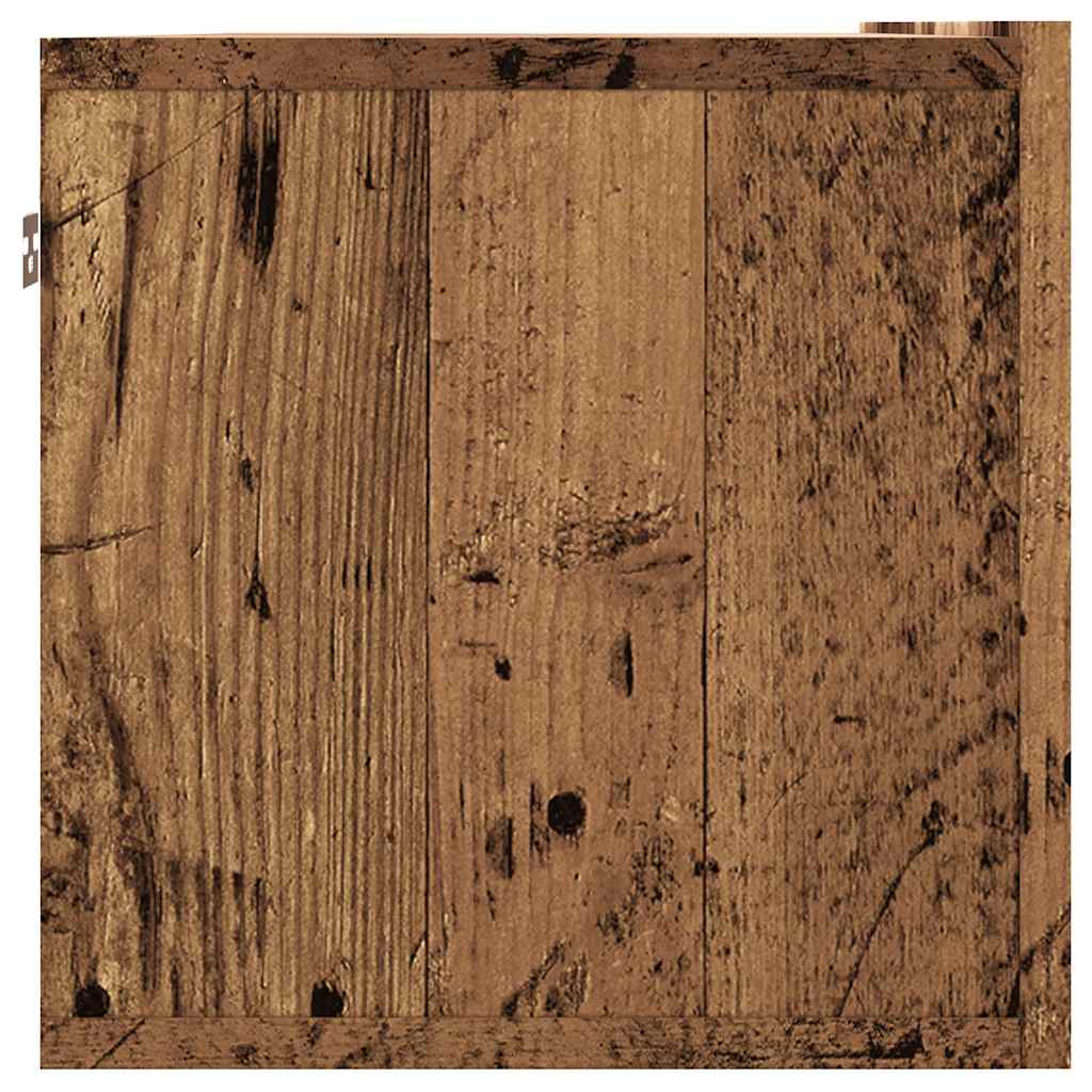 Meuble TV mural vieux bois 100x30x30 cm bois d'ingénierie - XIOS