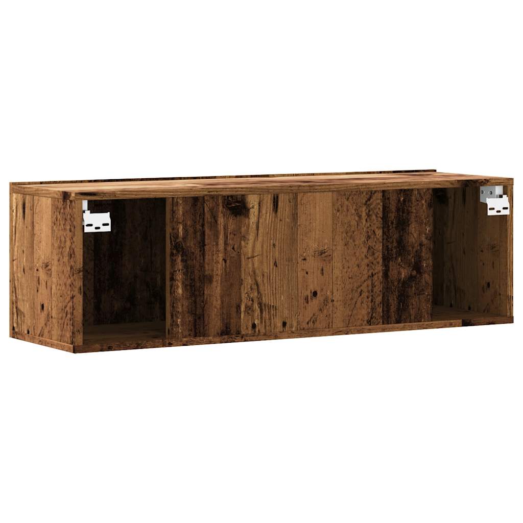 Meuble TV mural vieux bois 100x30x30 cm bois d'ingénierie - XIOS