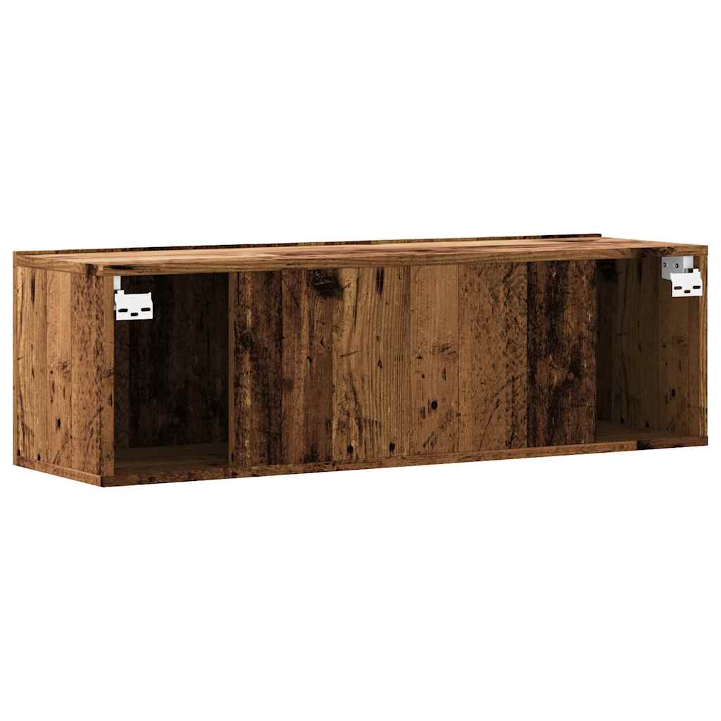 Meuble TV mural vieux bois 100x30x30 cm bois d'ingénierie - XIOS