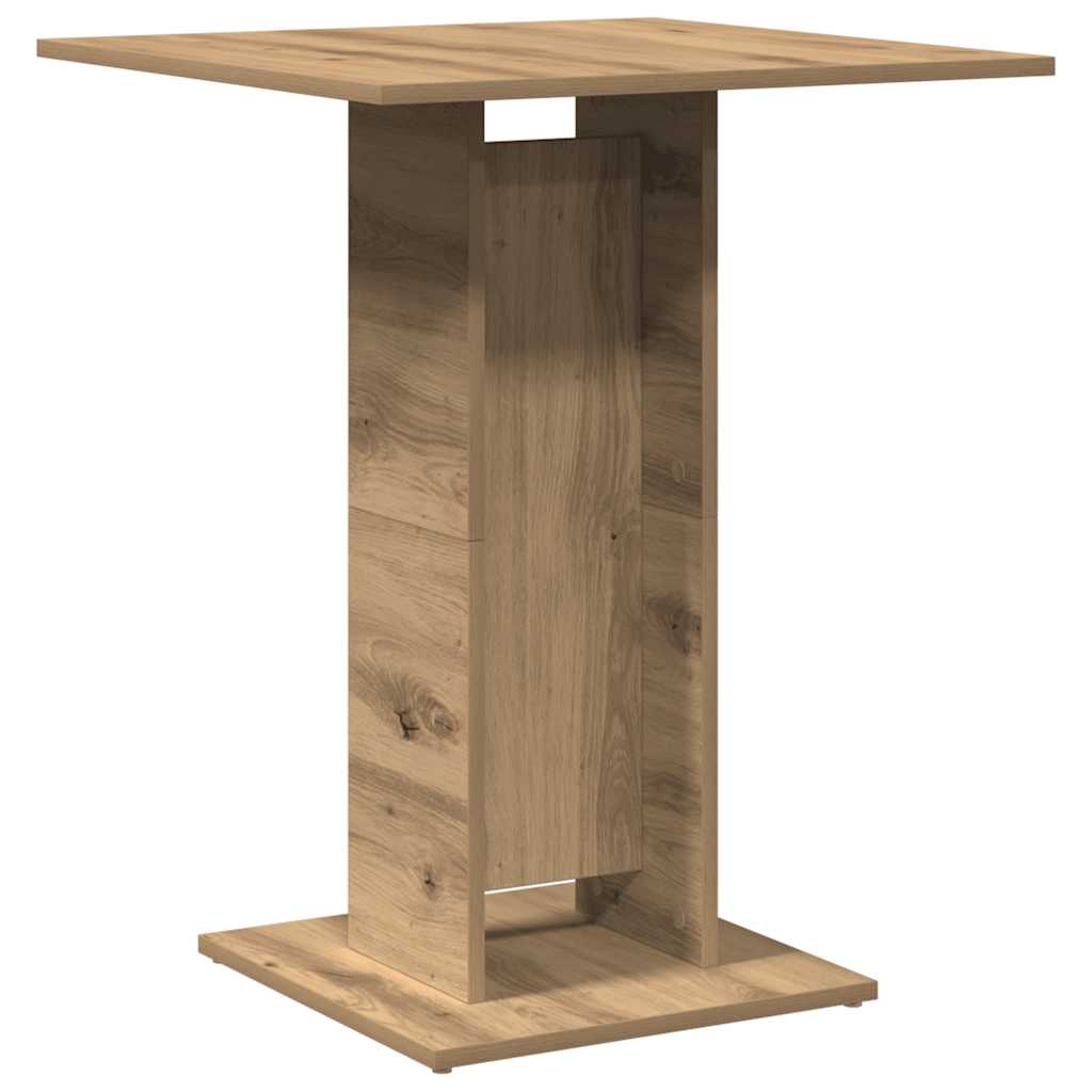 Table de bistro chêne artisanal 60x60x75 cm bois d'ingénierie - XIOS