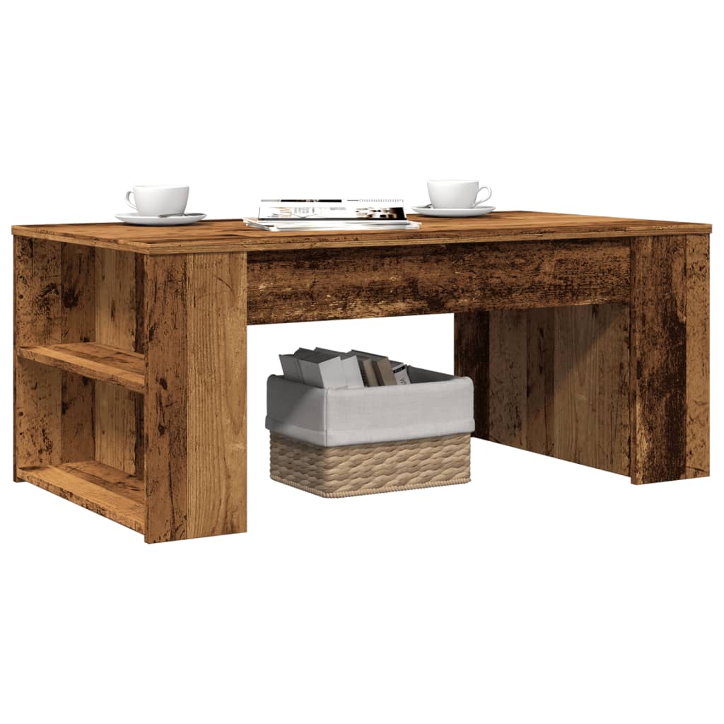 Table basse vieux bois 102x55x42 cm bois d'ingénierie - XIOS