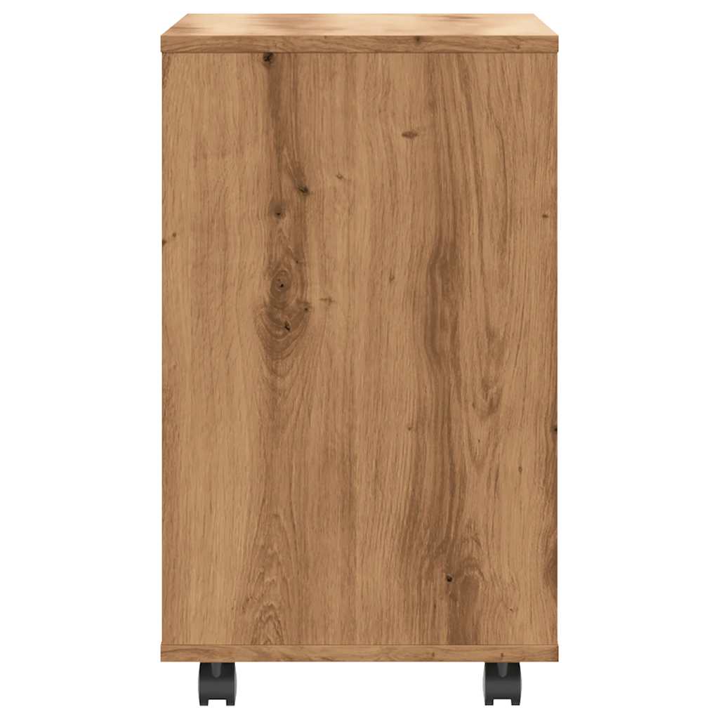 Table d'appoint chêne artisanal 70x35x55 cm bois d'ingénierie - XIOS