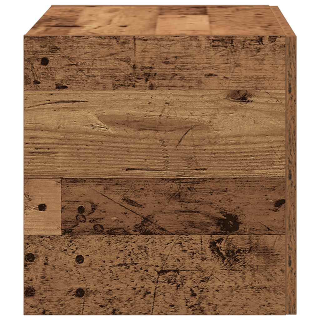 Meuble mural vieux bois 80x39x40 cm bois d'ingénierie - XIOS