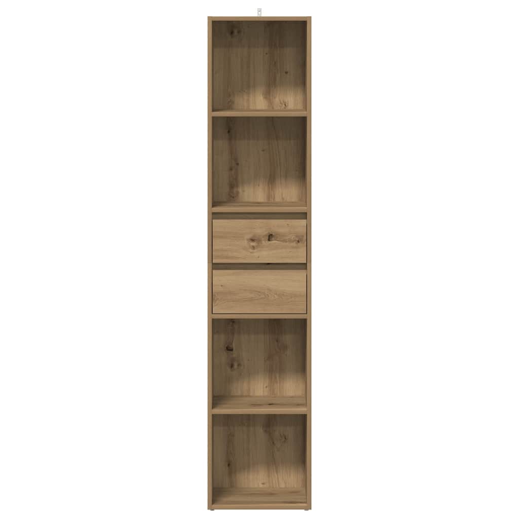 Bibliothèque chêne artisanal 36x30x171 cm bois d'ingénierie - XIOS