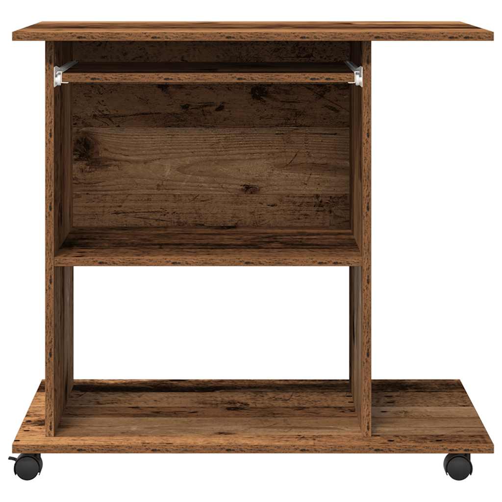 Bureau d'ordinateur vieux bois 80x50x75 cm bois d'ingénierie - XIOS
