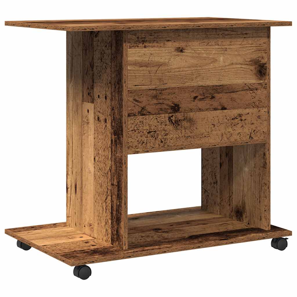 Bureau d'ordinateur vieux bois 80x50x75 cm bois d'ingénierie - XIOS