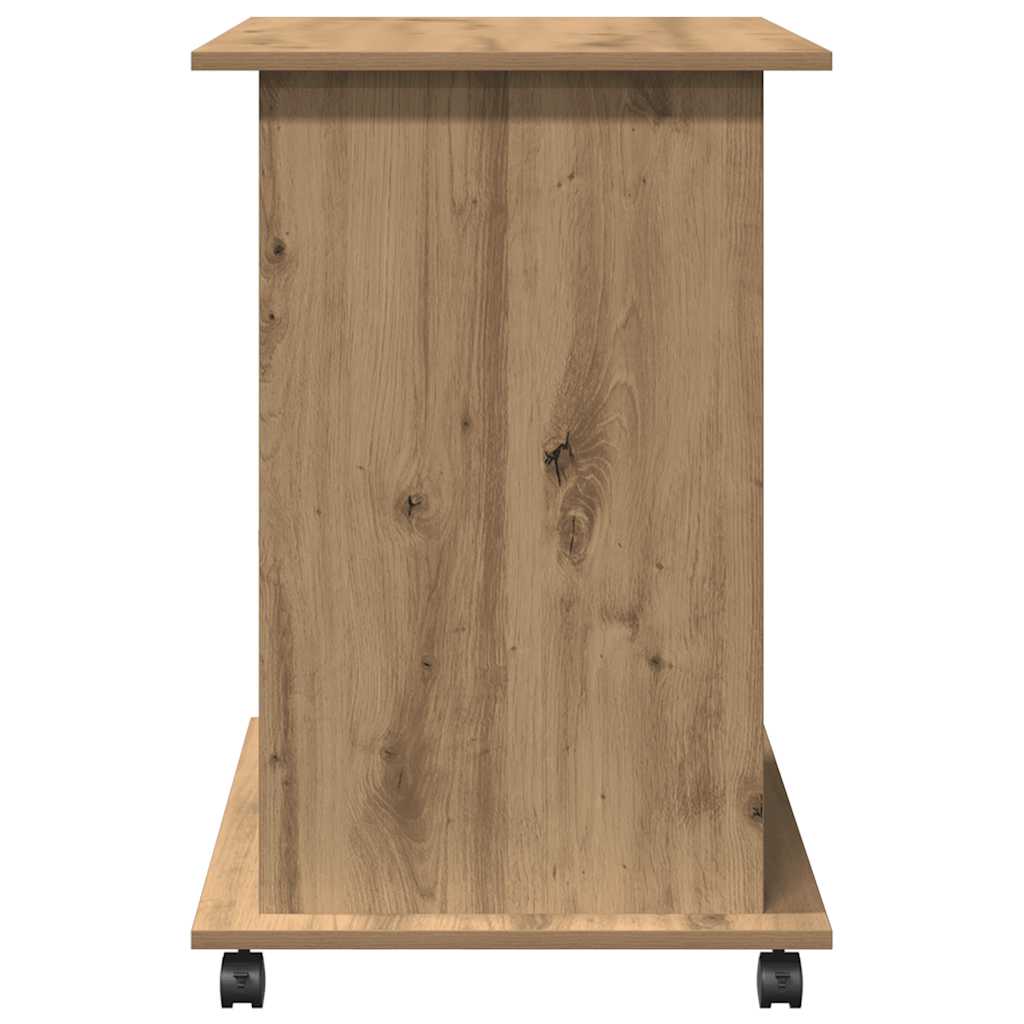 Bureau d'ordinateur chêne artisanal 80x50x75 cm bois ingénierie - XIOS