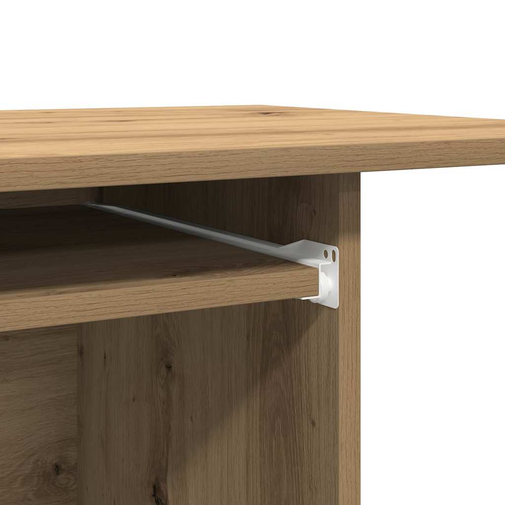 Bureau d'ordinateur chêne artisanal 80x50x75 cm bois ingénierie - XIOS