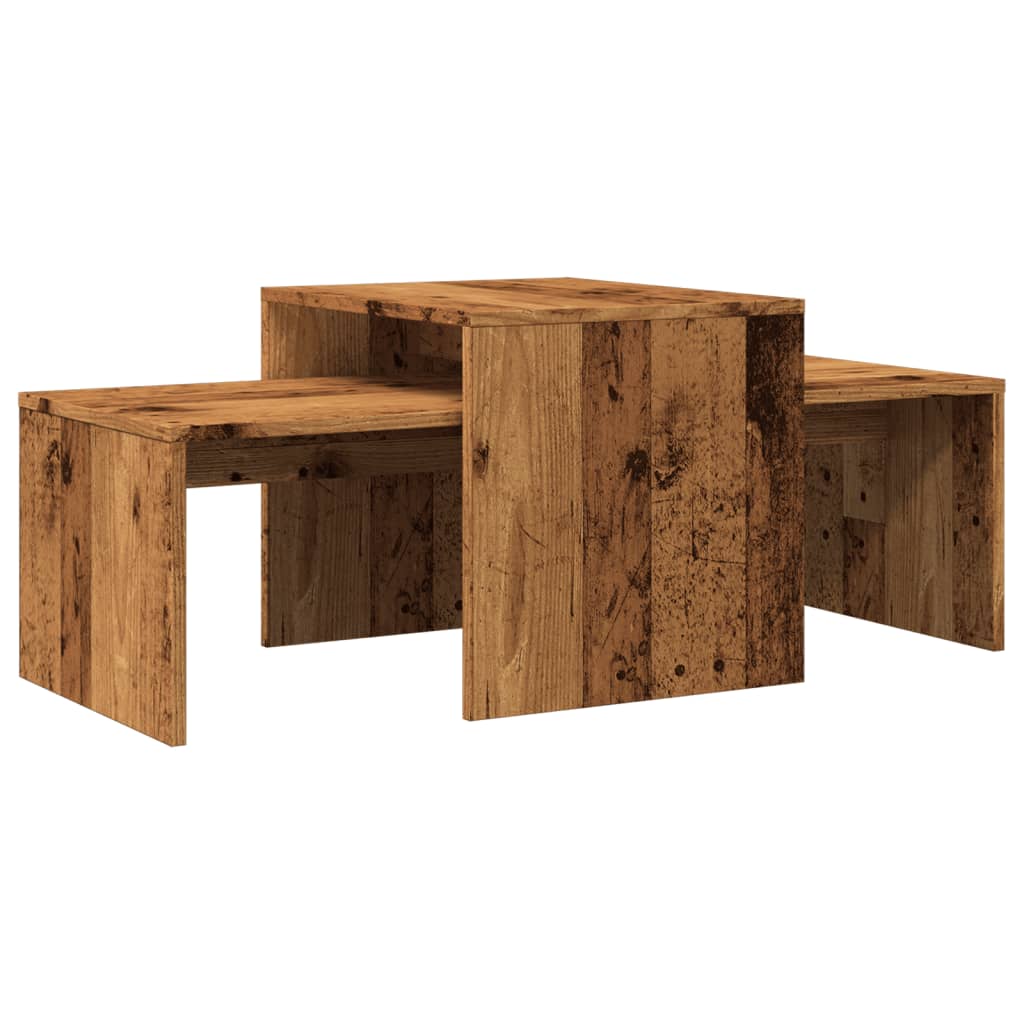 Table basse vieux bois 100x48x40 cm bois d'ingénierie - XIOS