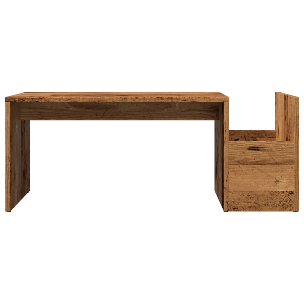 Table basse vieux bois 90x45x35 cm bois d'ingénierie - XIOS