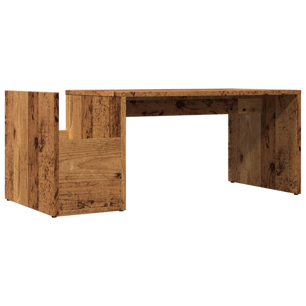 Table basse vieux bois 90x45x35 cm bois d'ingénierie - XIOS
