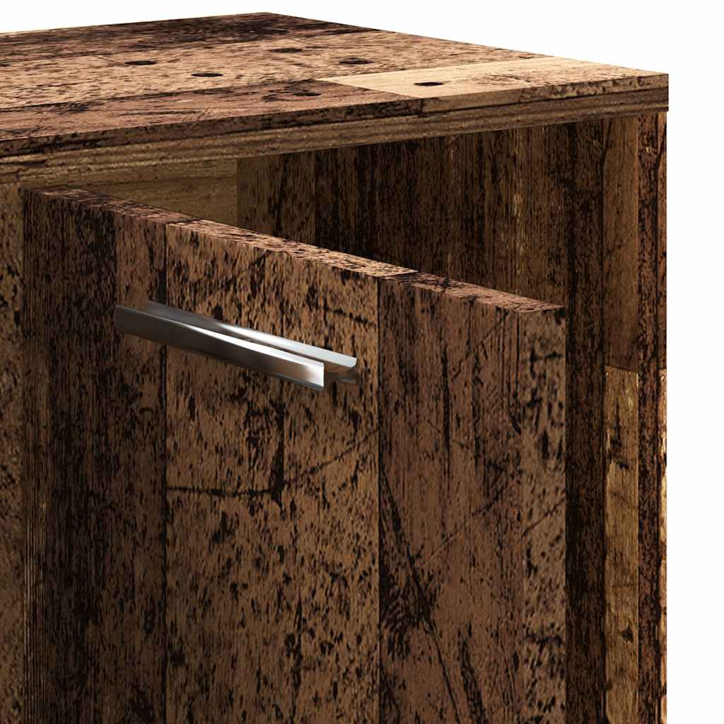 Bibliothèque vieux bois 90x28x90 cm bois d'ingénierie - XIOS