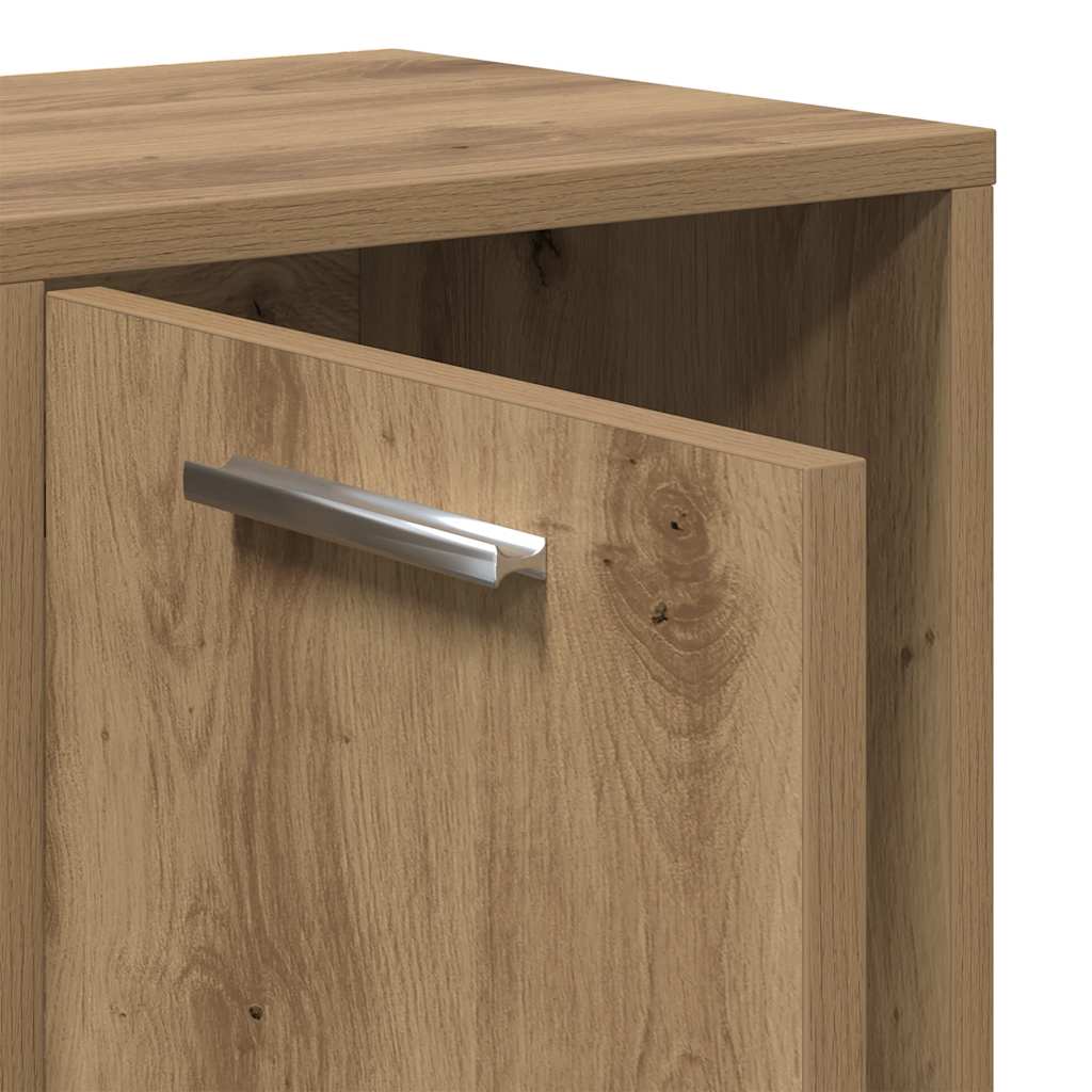 Bibliothèque chêne artisanal 90x28x90 cm bois d'ingénierie - XIOS