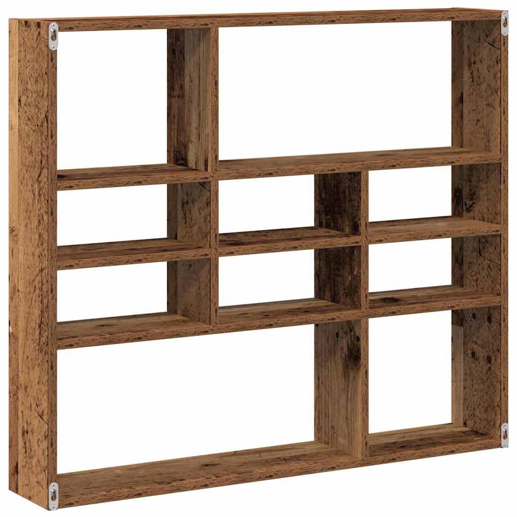 Étagère murale vieux bois 90x16x78 cm bois d'ingénierie - XIOS
