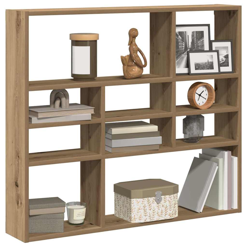 Étagère murale chêne artisanal 90x16x78 cm bois d'ingénierie - XIOS