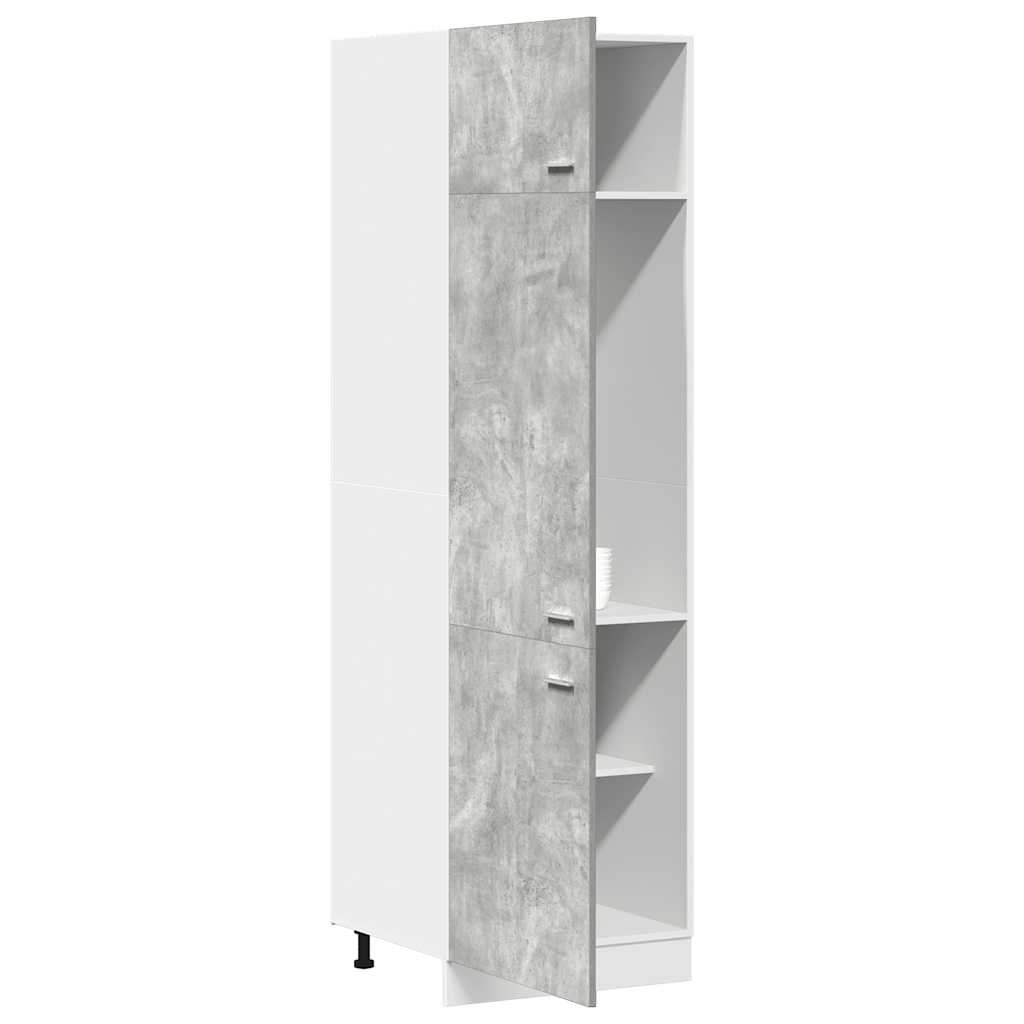 Armoire réfrigérée "Lyon" Gris béton 60 x 57 x 207 cm Bois d'ingénierie - XIOS